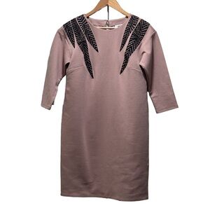 Pink and black Linen Project Runway All Stars Dmitry Sholokhov dress Size 4